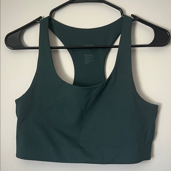 Girlfriend Collective Deep Green Sports Bra - Picture 4 of 6